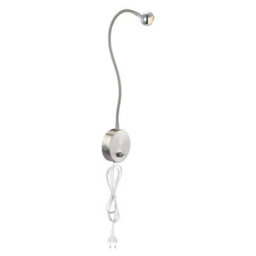 Luminosa Lighting Luminosa Serpent Reading Wall Light Nickel Matt Led 3000K - thumbnail 1