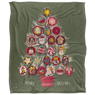 Jq Licensing Silky Christmas Ornaments Supersoft Blanket Multicoloured (152Cm X 127Cm) - image 1