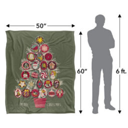 Jq Licensing Silky Christmas Ornaments Supersoft Blanket Multicoloured (152Cm X 127Cm) - thumbnail 6
