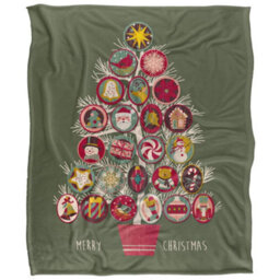 Jq Licensing Silky Christmas Ornaments Supersoft Blanket Multicoloured (152Cm X 127Cm) - thumbnail 1