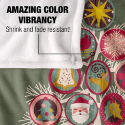 Jq Licensing Silky Christmas Ornaments Supersoft Blanket Multicoloured (152Cm X 127Cm) - thumbnail 4