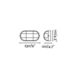 Luminosa Lighting Luminosa Cabo 1 Light Outdoor Bulkhead Wall Light Brass Ip65, E27 - thumbnail 3