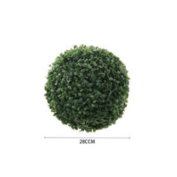 Living And Home Green Plastic Artificial Eucalyptus Decorative Plant Ball Dia 28Cm - thumbnail 6
