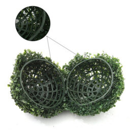 Living And Home Green Plastic Artificial Eucalyptus Decorative Plant Ball Dia 28Cm - thumbnail 5