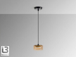 Luminosa Lighting Luminosa Olaia Slim Pendant Ceiling Light Black, Amber 1Xgx53 3000K 660Lm - Uk Stock - thumbnail 4