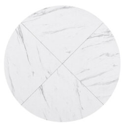 Abrihome Modern 5-Pc Round Marble Dining Set W/ Gold Metal Legs & 4 Gray Velvet Chairs - thumbnail 7