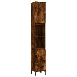 Berkfield 3 Piece Bathroom Furniture Set Smoked Oak Engineered Wood - thumbnail 6