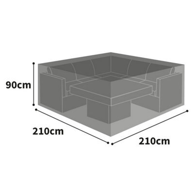 Bosmere All-Weather Modular Corner Sofa Dining Table And Chairs Cover 210Cm X 210Cm X 90Cm All Weather Protection 6 Year Guarantee - image 1