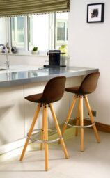 Bravich Barcelona Bar Stools - Set Of 2 - Brown
