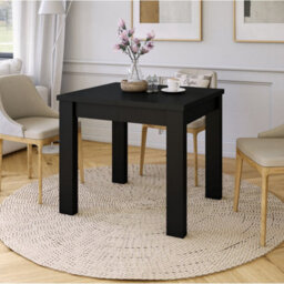 Heze Furniture Fonte 85 Modern Extending Dining Table - Black Matt - thumbnail 5