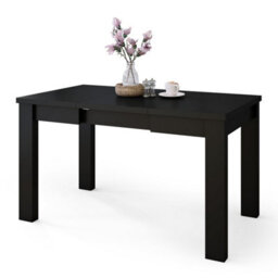 Heze Furniture Fonte 85 Modern Extending Dining Table - Black Matt - thumbnail 6