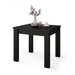 Heze Furniture Fonte 85 Modern Extending Dining Table - Black Matt - thumbnail 7