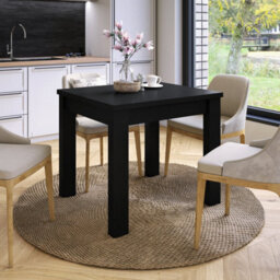 Heze Furniture Fonte 85 Modern Extending Dining Table - Black Matt - thumbnail 2