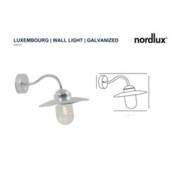 Nordlux Luxe Outdoor Galvanized Steel Wall Light Coastal/marine Safe Silver,mains - thumbnail 3