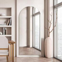 "Mirroroutlet The Arcus Frameless Arched Leaner Wall Mirror 74"" X 33"" (190Cm X 85Cm)" - thumbnail 1
