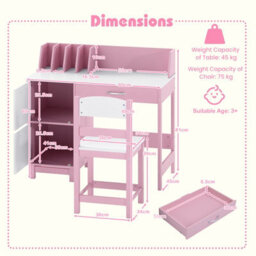 Gainoom Kids Study Desk & Chair Set Writing Table & Chair Set For 3+ Years Old Boys And Girls - thumbnail 2