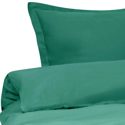 Beliani Duvet Cover Set Parkrose 220 X 240 Cm Sateen Cotton Green - image 1