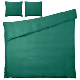 Beliani Duvet Cover Set Parkrose 220 X 240 Cm Sateen Cotton Green - thumbnail 4