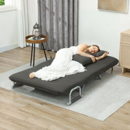 Homcom Fabric Sofa, Convertible 2 Seater Sofa Bed W/ Pillows, Charcoal Grey - thumbnail 8