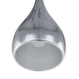 Luminosa Lighting Luminosa Modern Hanging Pendant Chrome 1 Light  With Metal Alloy Shade, E27 - thumbnail 5