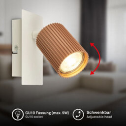Briloner Gu10 Socket Coffee Warm Grey Adjustable Head Wall Light - thumbnail 2