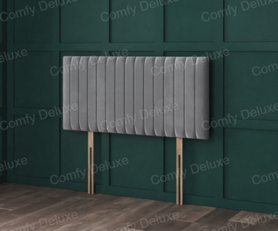 Comfy Deluxe Pink Velvetto Apollo Lined Headboard 3Ft Single 20Inch - image 1