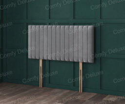 Comfy Deluxe Pink Velvetto Apollo Lined Headboard 3Ft Single  20Inch - thumbnail 1