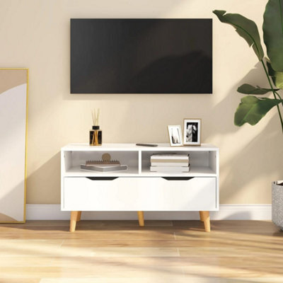 Berkfield Tv Cabinet High Gloss White 90X40X48.5 Cm Engineered Wood - image 1