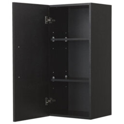 Wyld and Coco Black Wall-Mounted Bathroom Cabinet 88 X 40 X 35 Cm - Modern, Space-Saving Storage - thumbnail 5