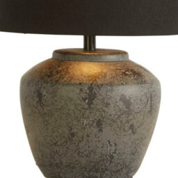 Lighting Collection Halifax Black Ceramic Lamp - thumbnail 3