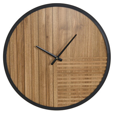 Beliani Rustic Wall Clock Durtal 60 Cm Brown - image 1
