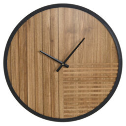 Beliani Rustic Wall Clock Durtal 60 Cm Brown - thumbnail 1
