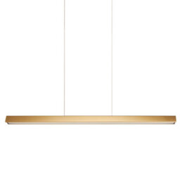 Wyld And Coco Lumalux Gold Aluminium Pendant Light With Rubberwood Shade And Remote Led, 118Cm Drop, Warm White - thumbnail 5