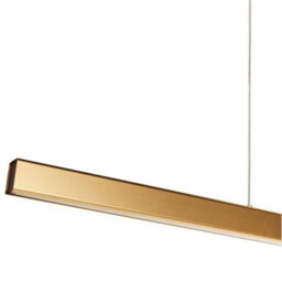 Wyld And Coco Lumalux Gold Aluminium Pendant Light With Rubberwood Shade And Remote Led, 118Cm Drop, Warm White - thumbnail 6
