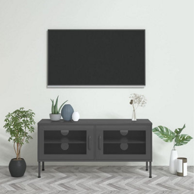 Berkfield Tv Cabinet Anthracite 105X35X50 Cm Steel - image 1