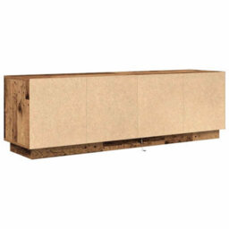 Berkfield Tv Cabinet With Led Lights Old Wood 160.5X41X50 Cm - thumbnail 9