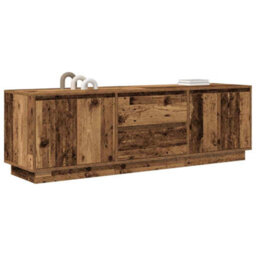 Berkfield Tv Cabinet With Led Lights Old Wood 160.5X41X50 Cm - thumbnail 5