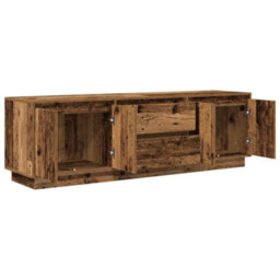 Berkfield Tv Cabinet With Led Lights Old Wood 160.5X41X50 Cm - thumbnail 6