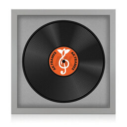 "16X16"" Light Grey Modern Vinyl Record Frame With Silver Mount For 12 Inch Lp Disc - Ak Frames" - thumbnail 1