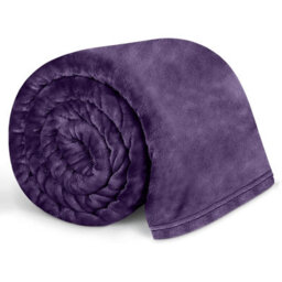 Bedlooms Purple Blanket, Reversible & Lightweight Couch & Bed Throw Blanket, Super King 230X270Cm