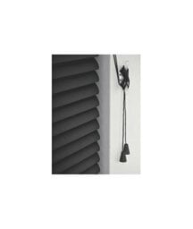 Black Pvc Venetian Blind 152Cm Drop (25mm Slats) 165Cm Wide - thumbnail 2