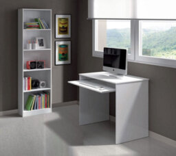 Amos Mann Furniture Milan Artic White Tall Bookcase Bookshelf - thumbnail 7