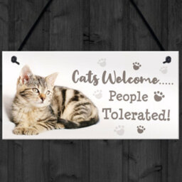 Red Ocean Cat Signs For Home Funny Hanging Cat House Sign Animal Cat Lover Gifts - thumbnail 4