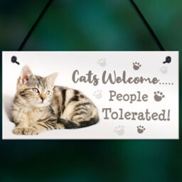 Red Ocean Cat Signs For Home Funny Hanging Cat House Sign Animal Cat Lover Gifts - thumbnail 5