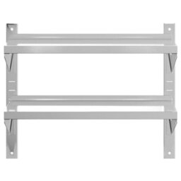 Berkfield 2-Tier Wall Shelf 75X30X60 Cm Silver Stainless Steel - thumbnail 5