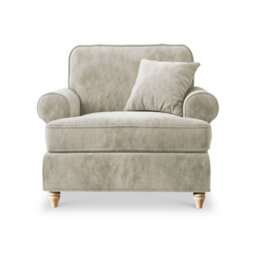 Alfie Mink Armchair For Living Room - Fully Assembled By Roseland Furniture - thumbnail 4