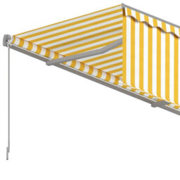 Berkfield Manual Retractable Awning With Blind 3X2.5M Yellow&white - thumbnail 5