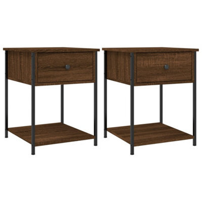 Berkfield Elegant Bedside Tables 2 Pcs Brown Oak 44X45X58 Cm Engineered Wood - image 1