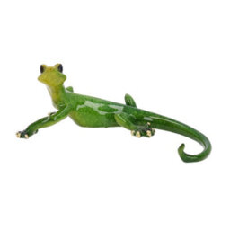AB Tools Green Speckled Gecko Lizard Resin Wall Shed Sculpture Statue House Small - thumbnail 2
