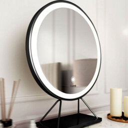 CARME Home Piper White Dressing Table With Belle Led Mirror & Alaya Bouclé Stool - thumbnail 6